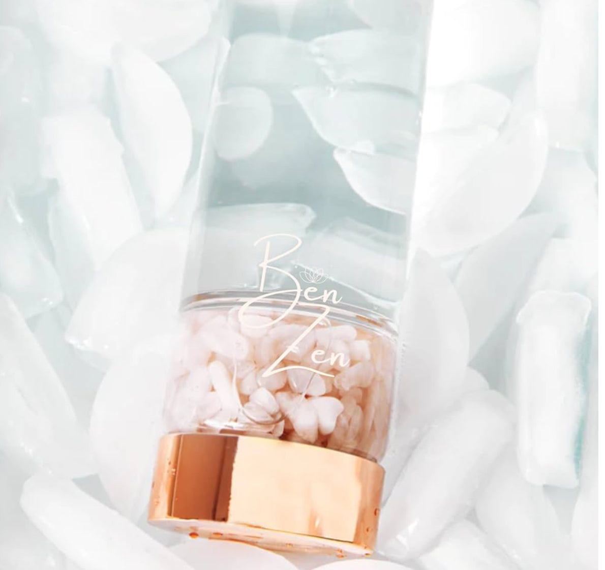 •	Roselune- Fae of the Blooming Heart | Rose Quartz Infuser Bottle 
(16Oz/500Ml)